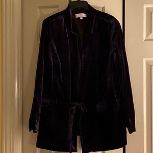 Beautiful velvet navy blazer Talbots